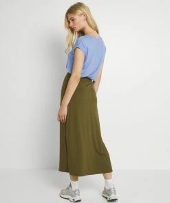 Even&Odd Maxi Skirt - Khaki -Even&Odd Sales Store ba0e160962754a8ab3807404e53323c1
