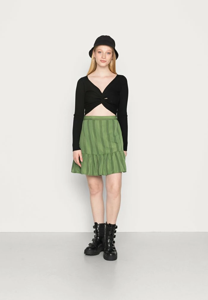 Even&Odd WRAP FRONT JUMPER - Jumper - Black 4 Even&Odd WRAP FRONT JUMPER - Jumper - Black - Image 2