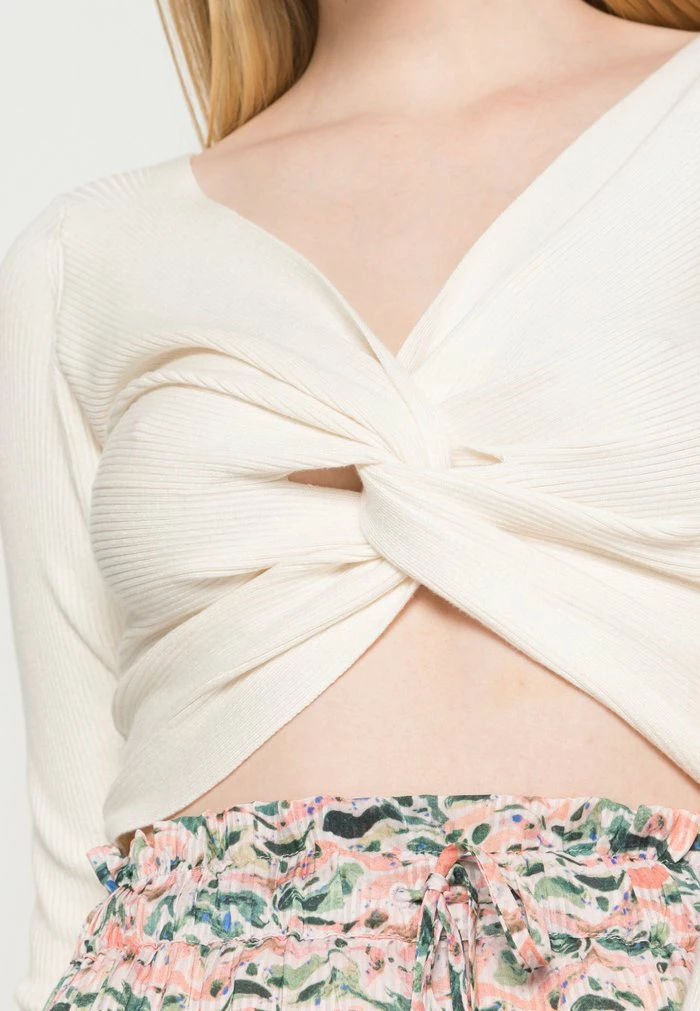 Even&Odd WRAP FRONT JUMPER - Jumper - White 7 Even&Odd WRAP FRONT JUMPER - Jumper - White - Image 5