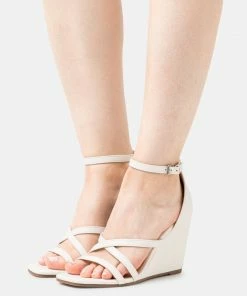 Even&Odd Wedge Sandals - White