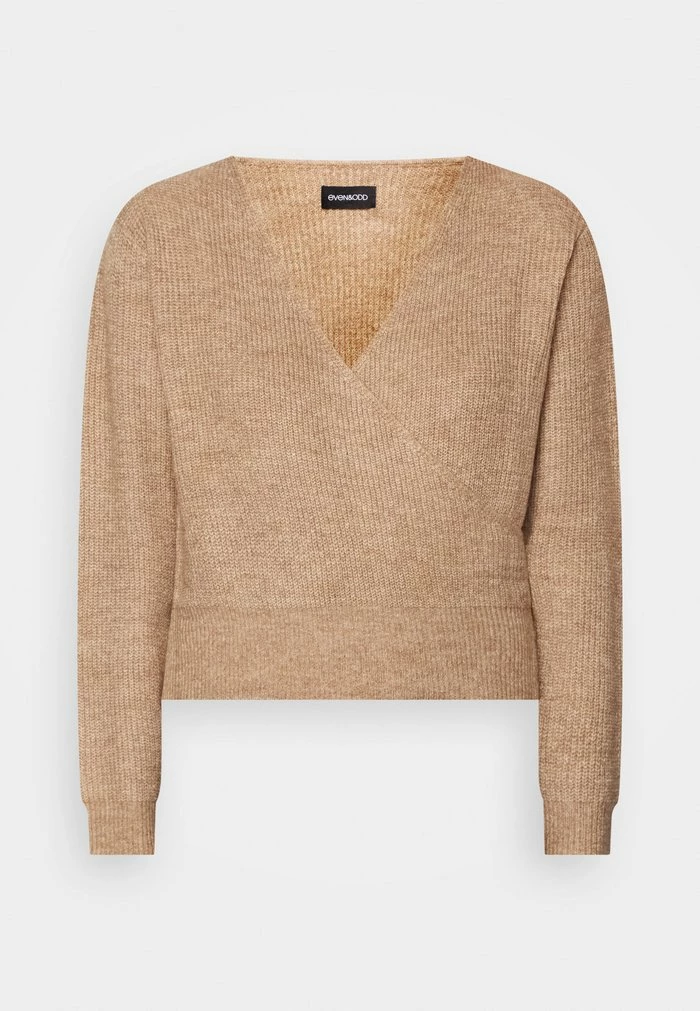 Even&Odd WRAP JUMPER - Jumper - Camel 7 Even&Odd WRAP JUMPER - Jumper - Camel - Image 5