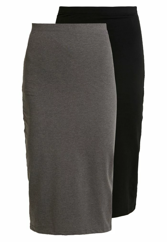 Even&Odd 2er PACK - Pencil Skirt - Black/ Grey 3 Even&Odd 2er PACK - Pencil Skirt - Black/ Grey