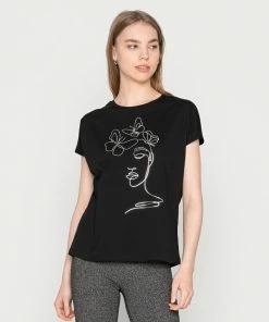 Even&Odd Print T-shirt - Black