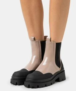 Even&Odd Platform Ankle Boots - Beige