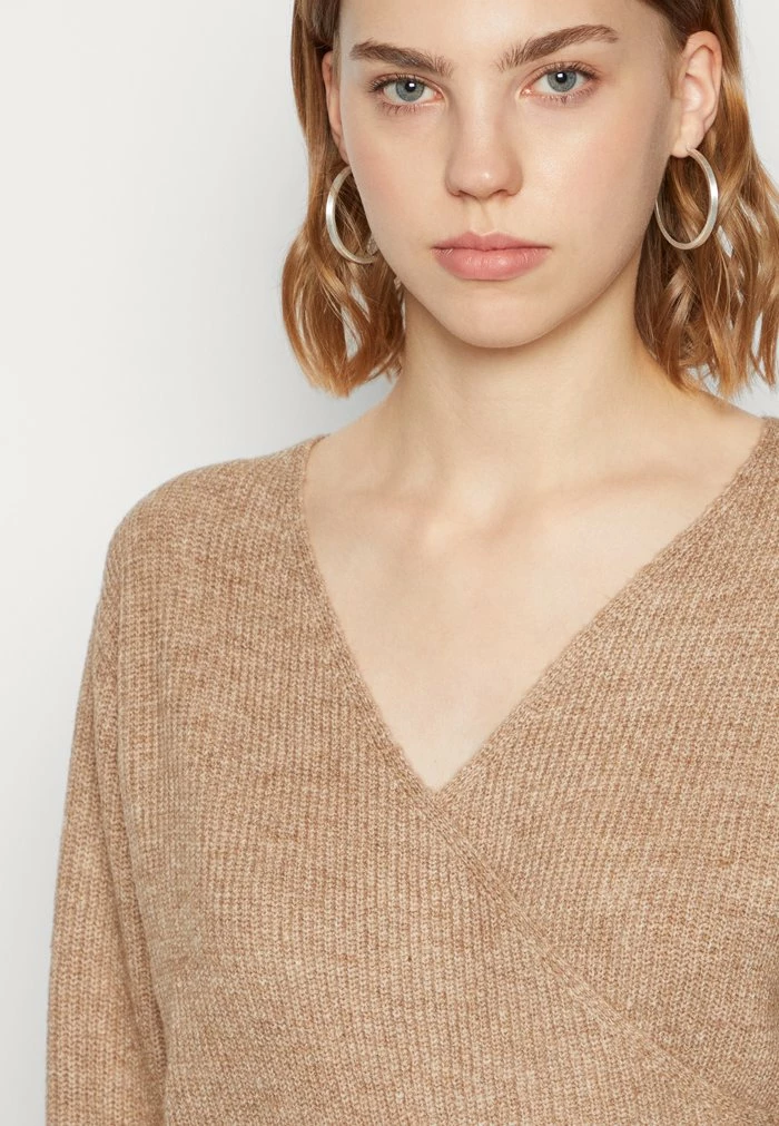 Even&Odd WRAP JUMPER - Jumper - Camel 8 Even&Odd WRAP JUMPER - Jumper - Camel - Image 6