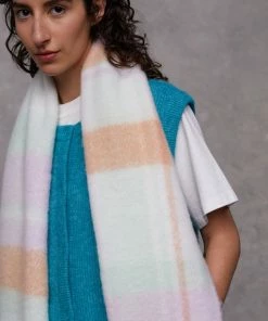 Even&Odd Scarf - Purple/white/green -Even&Odd Sales Store c737159427b047b597266004b9b98578