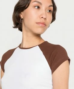 Even&Odd Basic T-shirt - White Brown -Even&Odd Sales Store c7e7269e569a40f094010804b3899c61