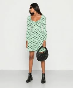 Even&Odd Jersey Dress - Green/black -Even&Odd Sales Store c7eddc80a20e4660b7a5b0f48540559e