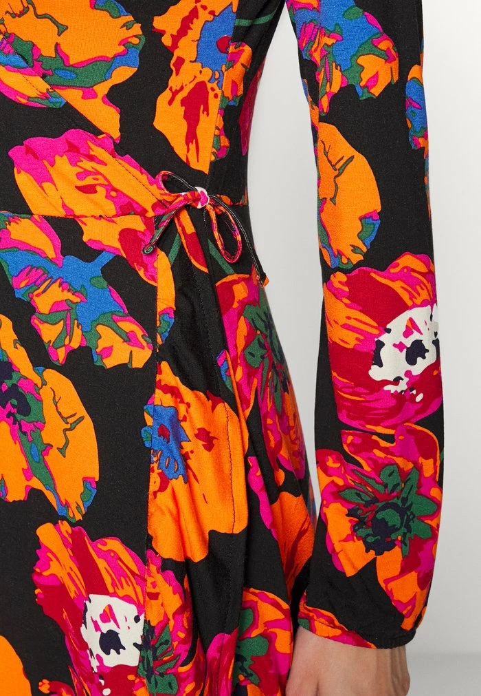 Even&Odd Jersey Dress - Black/red/orange 8 Even&Odd Jersey Dress - Black/red/orange - Image 6