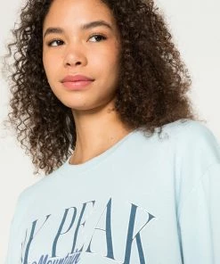 Even&Odd PRINTED OVERSIZED - Sweatshirt - Light Blue -Even&Odd Sales Store ca485c1425b448e1ab7bea1af43e2c26