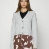 Even&Odd Cardigan - Mottled Light Grey -Even&Odd Sales Store cb38687a5a134f5ab738ccca9bfdc252