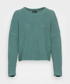 Even&Odd OVERSIZE CROPPED ROLLED EDGE JUMPER - Jumper - Green 10 Even&Odd OVERSIZE CROPPED ROLLED EDGE JUMPER - Jumper - Green -Even&Odd Sales Store cb6e2f1f391b4281aa95472f2f4bc930