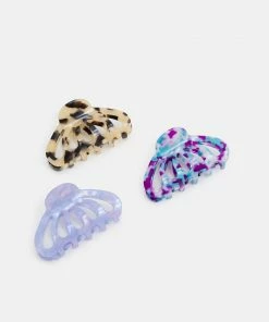 Even&Odd 3 PACK - Hair Styling Accessory - Brown/purple