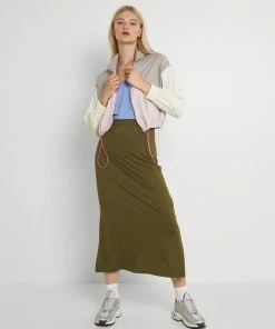 Even&Odd Maxi Skirt - Khaki -Even&Odd Sales Store ce841d3895584644b599adc93066704a