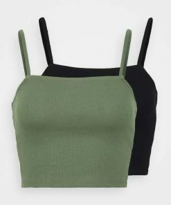 Even&Odd 2 PACK - Top - Green/black -Even&Odd Sales Store cf259e5d7bf3443e91914970edae7910