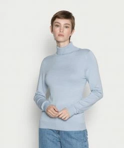 Even&Odd BASIC TURTLE NECK JUMPER - Jumper - Light Blue