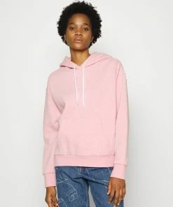 Even&Odd OVERSIZED HOODIE CONTRAST CORD - Hoodie - Mottled Pink