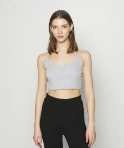 Even&Odd STRAPPY LETTUCE CROP 3 PACK - Top - Black/white/grey -Even&Odd Sales Store d1eb9dfbe7ef4753888eec1cae96daf4