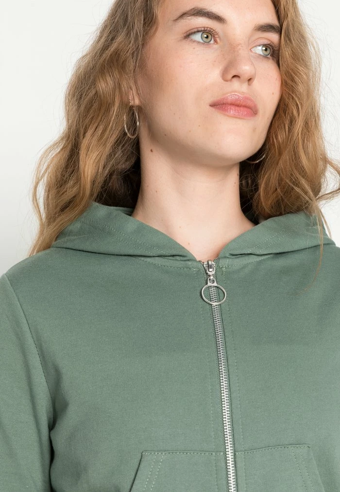 Even&Odd Zip-up Sweatshirt - Dark Green 7 Even&Odd Zip-up Sweatshirt - Dark Green - Image 5