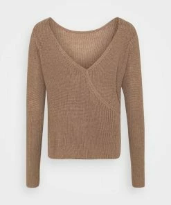 Even&Odd BASIC- BACK DETAIL JUMPER - Jumper - Light Brown -Even&Odd Sales Store d5bea1b4407d4c3083721794f7a68170