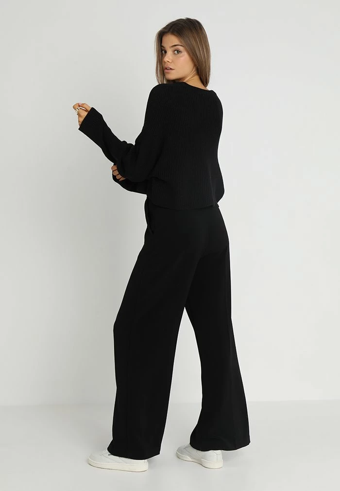 Even&Odd CROPPED JUMPER - Jumper - Black 5 Even&Odd CROPPED JUMPER - Jumper - Black - Image 3