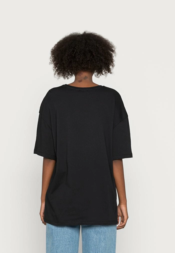 Even&Odd LIZ SMILE DAISY TEE - Print T-shirt - Black 5 Even&Odd LIZ SMILE DAISY TEE - Print T-shirt - Black - Image 3