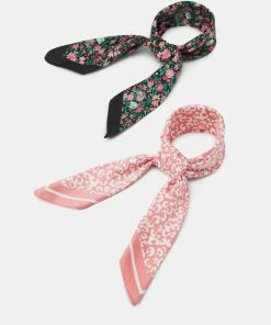Even&Odd 2 PACK - Foulard - Black/pink