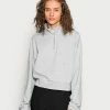 Even&Odd CROPPED WITH HALF ZIP COLLAR - Sweatshirt - Mottled Light Grey -Even&Odd Sales Store d961f0e5ab1a4da2a5c3a46b941ccd08