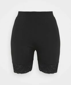 Even&Odd CYCLE SHORTS WITH LACE HEM - Shorts - Black -Even&Odd Sales Store db388b2d898f4847b056881812a840ed