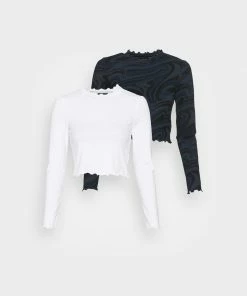 Even&Odd 2 PACK - Long Sleeved Top - Dark Blue/white -Even&Odd Sales Store db6d5771e29340cd88caf25a0bc5cf2a