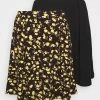 Even&Odd 2 PACK - A-line Skirt - Black/yellow -Even&Odd Sales Store db7fc4d4eb794a8d9eadd80a07e4f21b