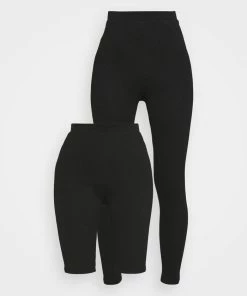 Even&Odd LEGGING AND CYCLE SHORT SET - Shorts - Black