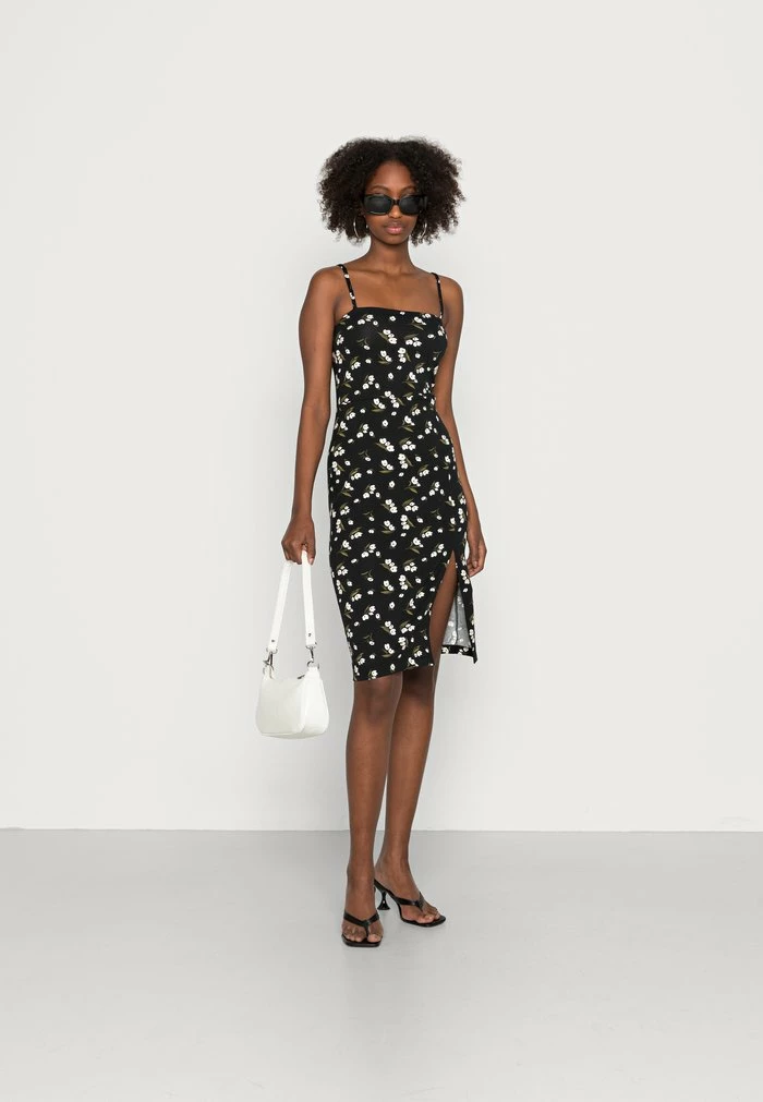 Even&Odd Jersey Dress - Black/multi Coloured 4 Even&Odd Jersey Dress - Black/multi Coloured - Image 2