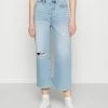 Even&Odd Wide Leg Cropped Jeans - Straight Leg Jeans - Light Blue Denim 2 Even&Odd Wide Leg Cropped Jeans - Straight Leg Jeans - Light Blue Denim -Even&Odd Sales Store e2bb51eeb0a3467789a180729f512485