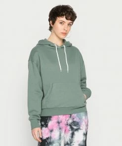 Even&Odd OVERSIZED HOODIE CONTRAST CORD - Hoodie - Dark Green