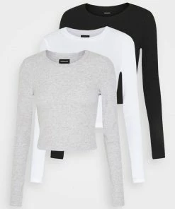 Even&Odd 3er PACK - Long Sleeved Top - Black/white/light Grey -Even&Odd Sales Store e6d1151a132f4a9fbf97cbd907a28204