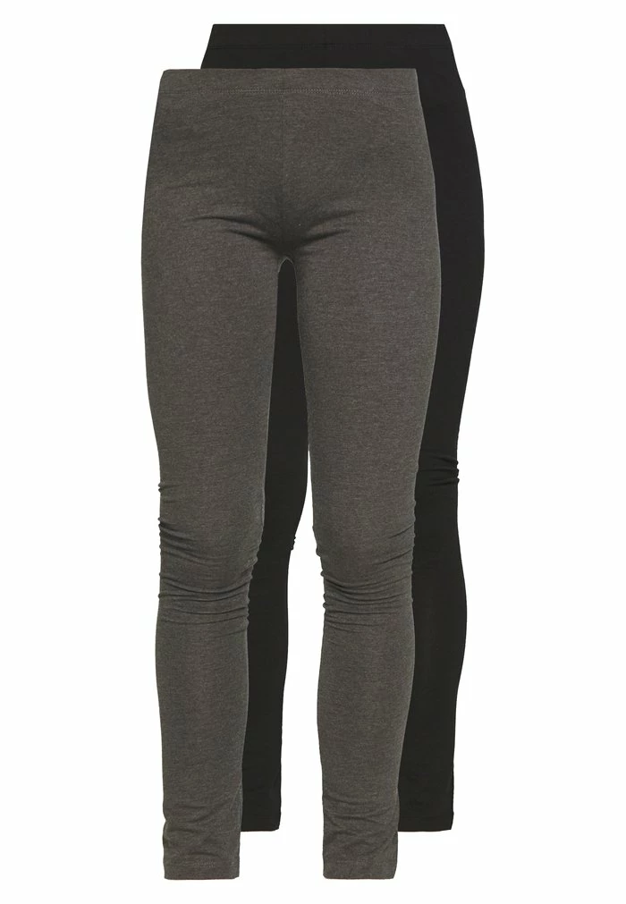 Even&Odd 2 PACK - Leggings - Trousers - Black/mottled Dark Grey 3 Even&Odd 2 PACK - Leggings - Trousers - Black/mottled Dark Grey