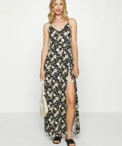 Even&Odd Maxi Dress - Black/yellow -Even&Odd Sales Store eaf6f63c52b74b139d5353ce658b9b48