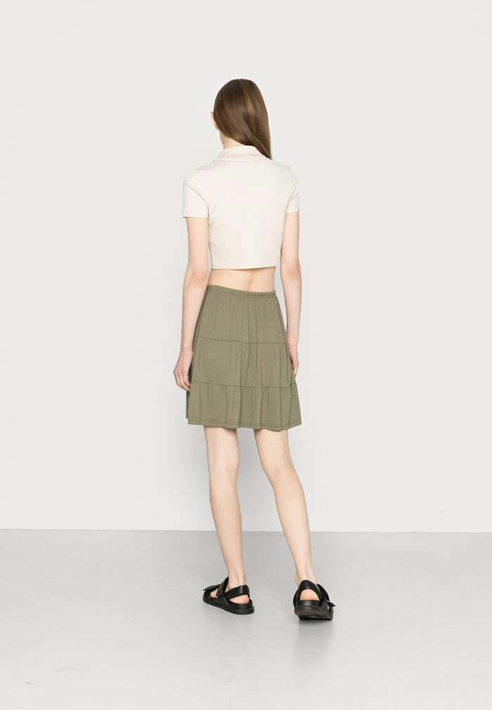Even&Odd Mini Skirt - Khaki 5 Even&Odd Mini Skirt - Khaki - Image 3
