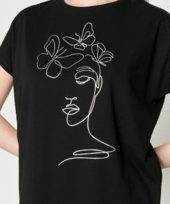 Even&Odd Print T-shirt - Black 11 Even&Odd Print T-shirt - Black -Even&Odd Sales Store ee629d221f664691875201a892dc2ce2