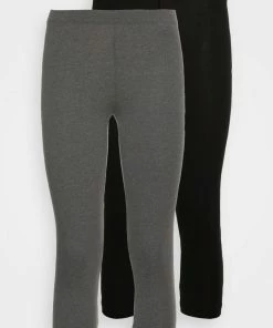 Even&Odd 2 PACK - Leggings - Trousers - Black/mottled Dark Grey -Even&Odd Sales Store eea8dfaa158d4f459ef4fa7047eec502