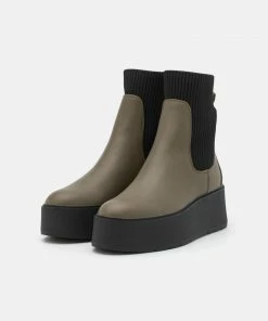 Even&Odd Platform Ankle Boots - Khaki -Even&Odd Sales Store eeaddff57aba406e9465b2fcecfa3d86