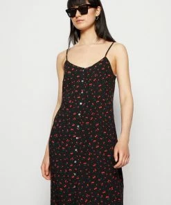 Even&Odd Day Dress - Black/red/multi-coloured -Even&Odd Sales Store ef5132f06b0c4cc1b0c9d9c5e1181f2c