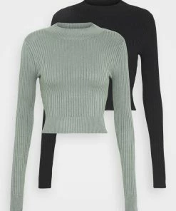 Even&Odd 2 PACK - Jumper - Olive/black