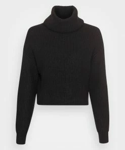 Even&Odd CROPPED LOOSE TURTLENECK - Jumper - Black -Even&Odd Sales Store efd3125bdca748d7b1645efbd0d5e337