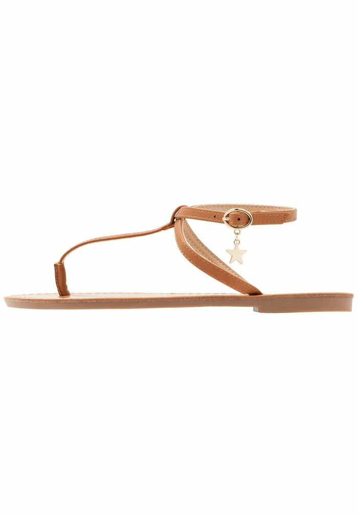 Even&Odd T-bar Sandals - Cognac 4 Even&Odd T-bar Sandals - Cognac - Image 2