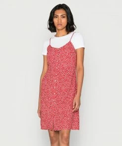 Even&Odd Day Dress - Red/white