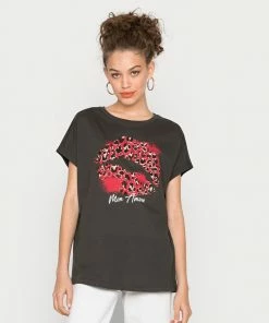 Even&Odd Print T-shirt - Anthracite