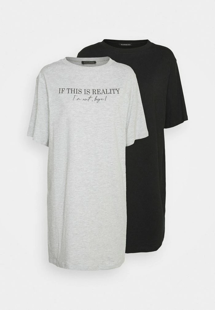 Even&Odd 2 PACK - Day Dress - Black/grey 7 Even&Odd 2 PACK - Day Dress - Black/grey - Image 5