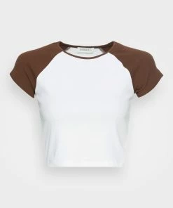 Even&Odd Basic T-shirt - White Brown -Even&Odd Sales Store f6aad9a2e5a04ce39d2d848da7bbd7db